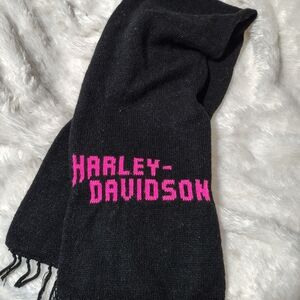 Vintage Pink Black Harley-Davidson  Scarf/ 90s/ Y2K/ See Info